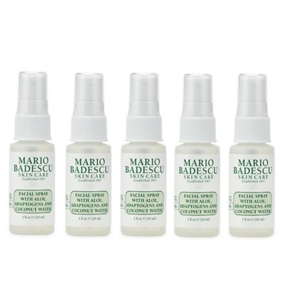 Lot of 5 MARIO BADESCU Facial Spray With Aloe, Adaptogens & Coconut Water